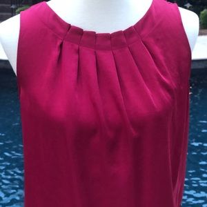 Berry Sleeveless Ann Taylor Loft Top